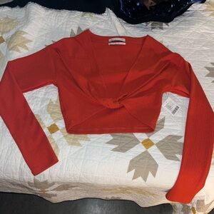 Urban outfitters orange crop top ￼